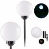 Solárna LED lampa Záhradná guľa 25 cm, okrúhla, studená lampa VOLTENO