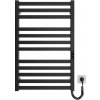 Mario-Radiators | Kúpeľňový rebríkový radiátor HF OXFORD 170W/230V 77x53 cm čierna | MR0014