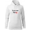 Trust me I´m an Ing. / Ver mi som Ing. - Mikina dámská Cape s kapucí - L ( Biela )