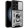 Kryt Magnetic Holder Armor na Samsung Galaxy S24 Ultra 5G - Strieborná