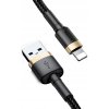 Baseus CALKLF-RV1 Cafule USB / Lightning QC3.0 2A 3m, černo-zlatý