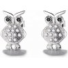 Majya Strieborné náušnice SOVA 10168