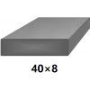 BranyPosuvne.sk Plochá plná oceľová tyč 40x8 mm (pásovina), bez povrchovej úpravy 6 m (J-P40x8-6)