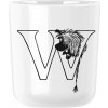 Plastový pohár MOOMIN ABC 200 ml, písmeno W, biela, RIG-TIG