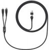 CONNECT IT Wirez 4in1 1x USB-C, 1x Lightning, 1,25 m, ČERNÝ