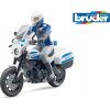 Bruder Pohotovostné vozidlá – Bworld policajná motorka Scrambler Ducati a policajt 4001702627317
