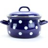 Belis Smaltovaný hrniec modrý, biela bodka 18 cm, 2,2 l