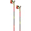 Bežkárske palice Leki HRC max - bright red/neon yellow/carbon structure 155
