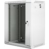 Nástěnný rack 19 15U 600X450mm šedý flat pack