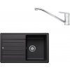 SET598 - Gránitový drez Blanco Legra 45 S čierna + Kuchynská batéria Rosan King JA381001 chróm