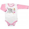 Body dlhý rukáv s vtipným textom Baby Nellys, Miluju noční svačinky, veľ. 86, holka, 86 (12-18m)