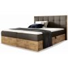 Wilsondo boxspring Wood 1 s úložným priestorom hnedá Paros
