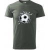 Futbalová lopta v triku - Klasické pánske tričko vyššej gramáže - 3XL ( Tmavá bridlica (sivá so zeleným nádychom) )