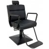 Barber kreslo MASTER BLACK - matná čierna - Druhá akosť!