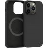 ER POWER Silikónový kryt CARNEVAL SNAP pre iPhone 14 s MagSafe - čierna ERCSIP14MGLQ-BK