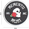 Gumová nášivka 101 Inc Memento Mori - čierna