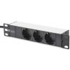 DIGITUS DN-95411 PDU outlet strip 10 RACK 3xSchuko, 2m 1xSchuko, 16A, aluminum