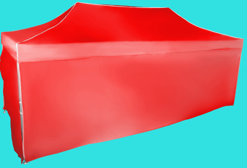 Expodom Párty stan 3x6m hliníkový, Červená, 4 bočné plachty