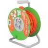 ECO LINE predlžovačka, oranžová, 30m, 4x2p-Z, 16A 3680W, kábel 3x1,5mm H05VV
