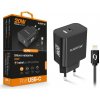 Múdra sieťová nabíjačka ALIGATOR Power Delivery 20W, USB-C kábel pre iPhone / iPad, čierna (CHPD0015)