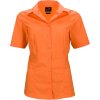 James & Nicholson Košile JN 643, popelínová, business, krátký rukáv, dámská COT02064323503-orange L Oranžová