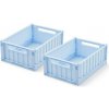 LIEWOOD úložné boxy S Weston Pure Sky 2 kusy