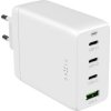 Sieťová GaN nabíjačka FIXED s 3xUSB-C a USB výstupom, podpora PD 3.0, 100W, biela FIXCG100-3CU-WH
