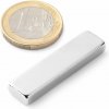 SOLLAU Neodymový magnet hranol 40x10x5 mm, N42, ponikelovaný