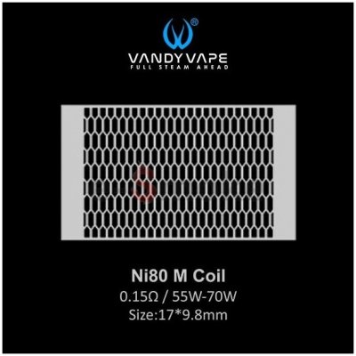 Vandy Vape Ni80 M Coil mesh 10ks 0,15ohm