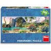 Panoramatické puzzle Dinosaury pri jazere 150 dielikov