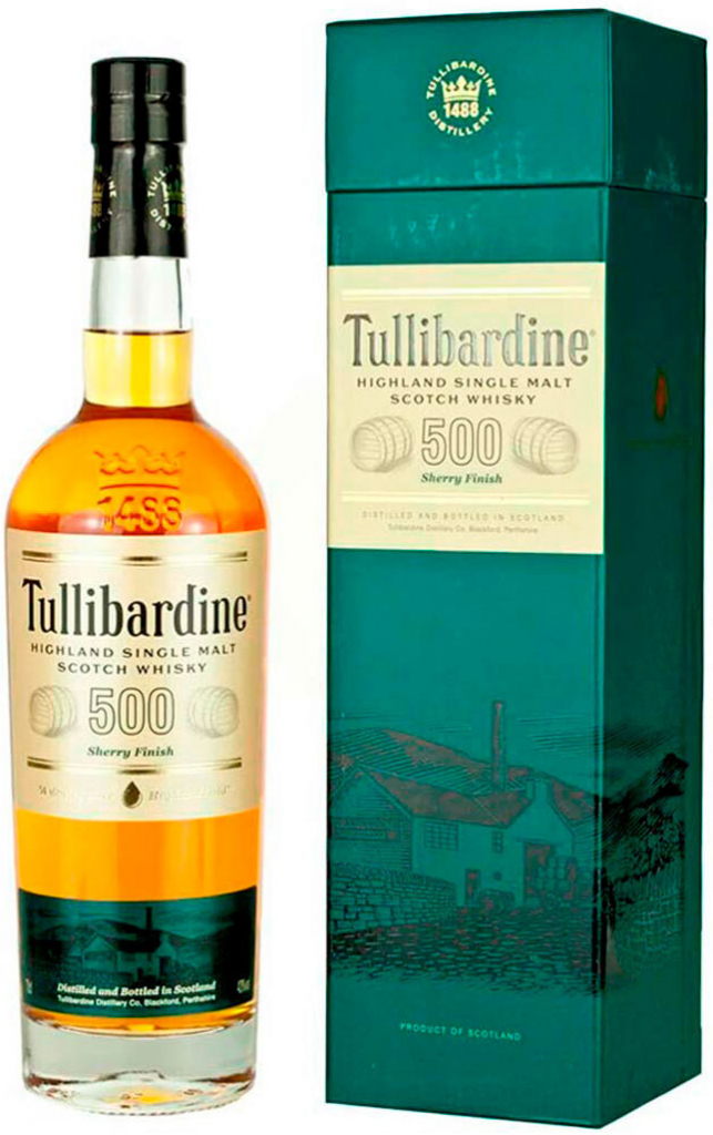 Tullibardine 500 Sherry Finish 43% 0,7 l (kazeta)