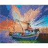 ZUTY Maľovanie podľa čísel TALIANSKA RYBÁRSKA LOĎ V TALIANSKU Rámovanie bez rámu a bez vypnutia plátna Rozmer 80x100 cm