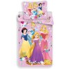 Disney Jerry Fabrics Bavlnené návliečky PRINCEZNY pink 02 Bavlna 1x70x90,1x140x200 cm