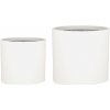 Blumfeldt Gendt, kvetináč, vrchný kvetináč, súprava 2 kusov, veľkosti L/XL, fiberstone, interiér/exteriér (PP-ROUND-MW-LXLSET)