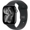 Inteligentné hodinky Apple Watch Series 11 GPS + Cellular 42mm klavírno čierny hliník - čierny športový remienok - M/L (MF854WF/A)