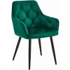 Textilomanie Jedálenské kreslo JORK VELVET, tmavozelené