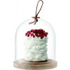 LSA Ivalo skleněný poklop s dřevěnou základnou průměr 13 cm Handmade G1048-15-301