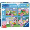 RAVENSBURGER Puzzle Prasiatko Peppa: Zábavné dni 4v1 (12,16,20,24 dielikov)