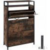 tectake 404539 botnik - industriálne drevo tmavé, rustikálne, 81 cm