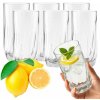 Sada 6 vysokých sklenených pohárov na nápoje a drinky 340 ml (Elegantné poháre do každej domácnosti)