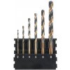 DeWALT Sada (6 ks) držiak na bity + vrtáky do železa s guľatou stopkou Black & Gold DT70828
