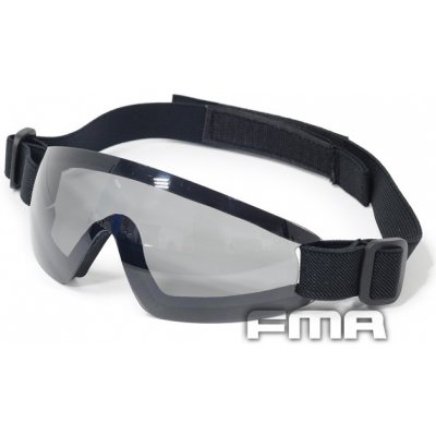 Brýle ochranné FMA Low Profile s gumičkou zatmavené/šedé