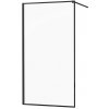 MEXEN/S - KIOTO Sprchová zástena WALK-IN 110x200 cm 8 mm, čierna, čierny profil 800-110-101-70-70