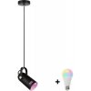| Paulmann 79766 - LED RGBW 1xE27/15W Luster na lankách LAVEA 230V čierny | W4785+AI1798
