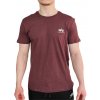 Alpha Industries Basic T Small logo Deep Maroon tričko pánske Veľkosť: 3XL, Farba: bordová