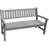 Záhradná lavica drevená RADOST 120 x 53 x 92 cm sivá