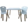 Biely set stolíka a 2 stoličiek