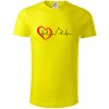 Nemecký ovčiak ekg - Tričko z organickej bavlny - M ( Citrónová )