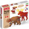 Quercetti Tecno Puzzle 3D medveď a los 0542