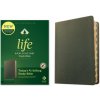 NLT Life Application Study Bible, Third Edition (Red Letter, Genuine Leather, Olive Green, Indexed)